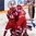HELSINKI, FINLAND - JANUARY 4: Russia's Pavel Kraskovski #12 celebrates with Nikita Zhuldikov #29 after scoring a second period goal during semifinal round action at the 2016 IIHF World Junior Championship. (Photo by Matt Zambonin/HHOF-IIHF Images)

